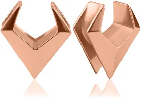 DOEARKO 2PCS Ear Gauges Cool Rhombus Saddle Ear Plugs Body Piercing Tunnels 316 Stainless Steel Hypoallergenic Earrings Plugs for Ears Expander Body Jewelry