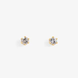 E1901GY | Baby Grey Diamond Studs