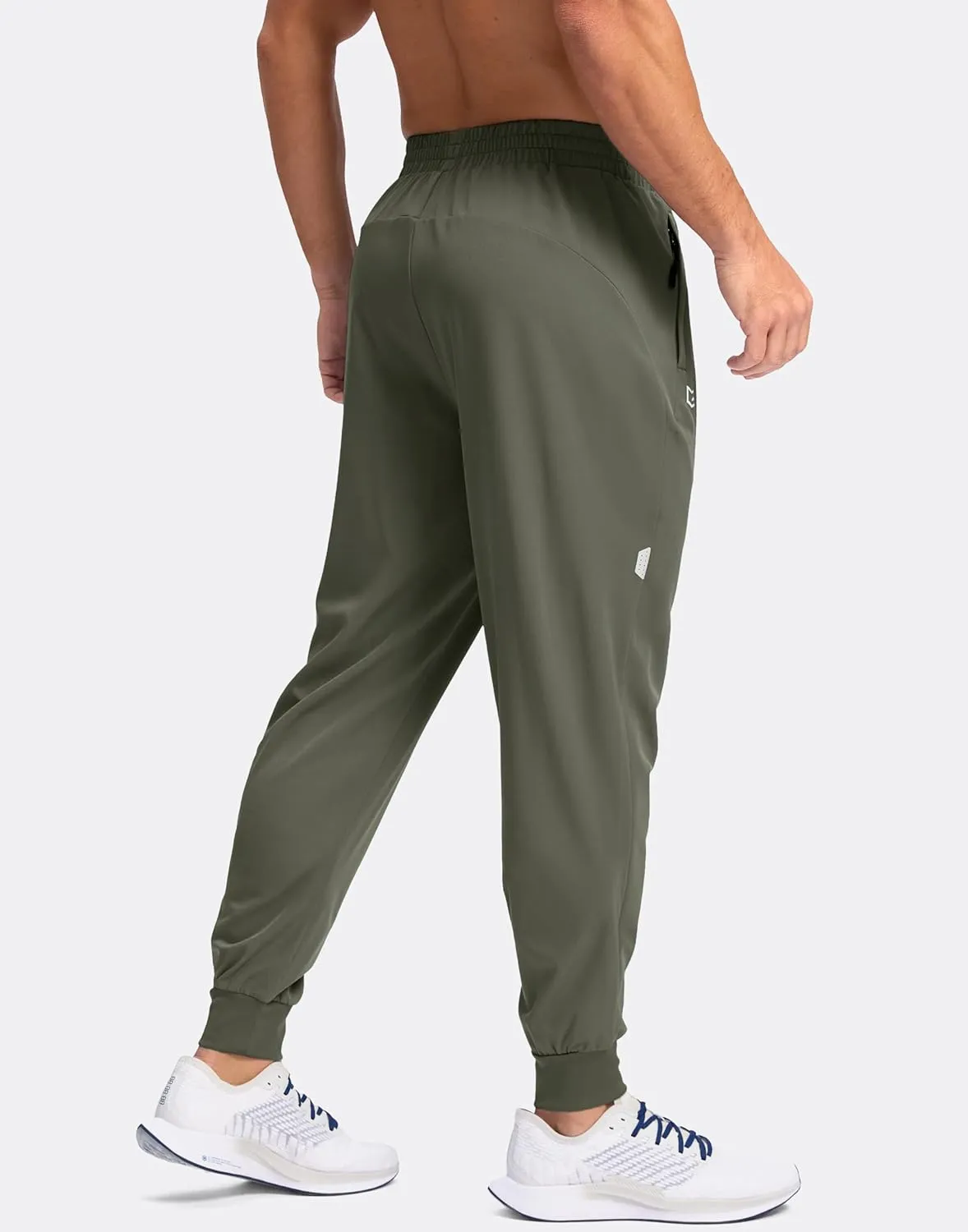 G Gradual Men's Joggers with Zipper Pockets Lightweight Athletic Workout Pants Quick Dry Sweatpants for Men Running Hiking