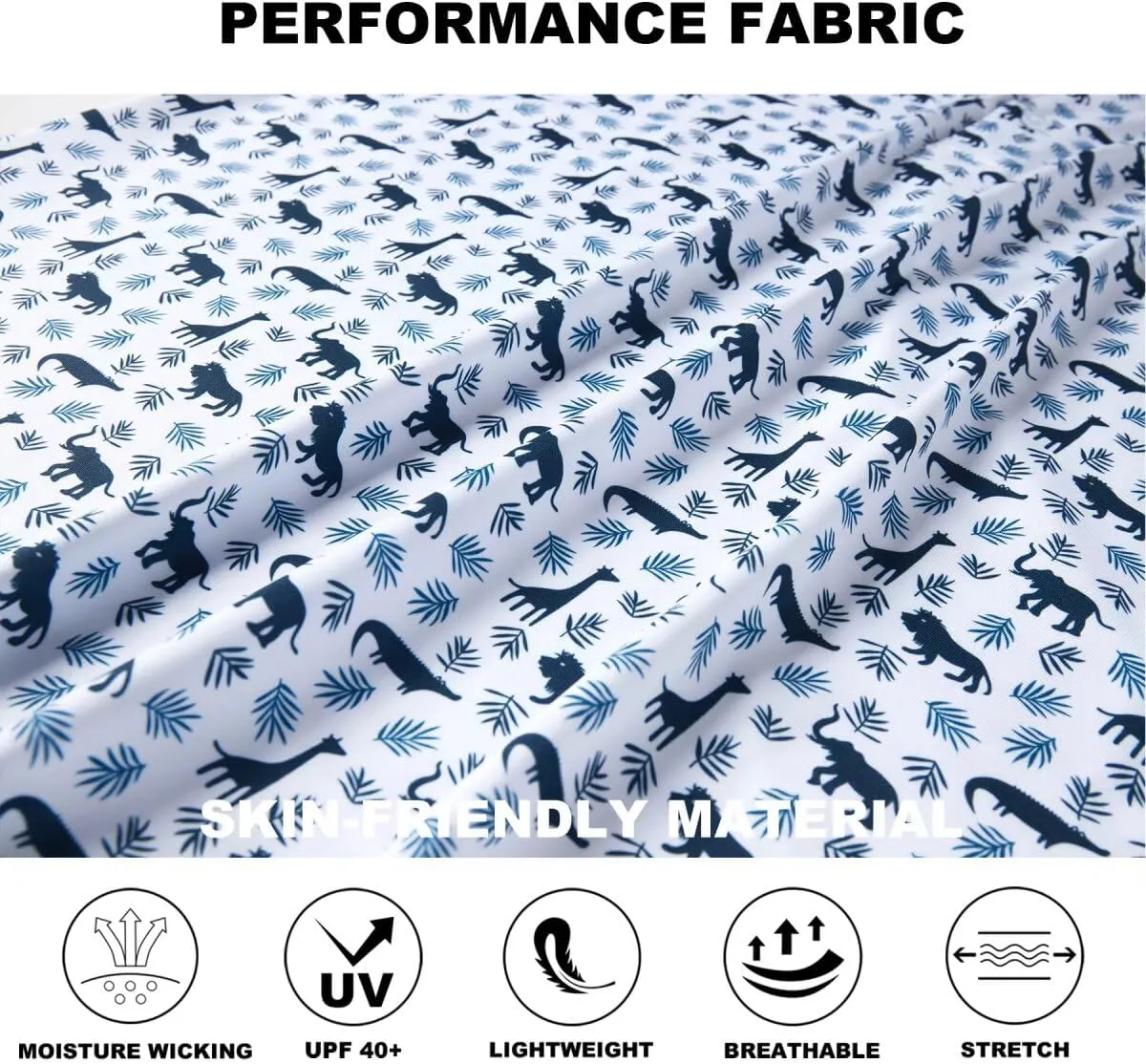 Golf Shirts for Men Dry Fit Performance Print Short Sleeve Moisture Wicking Golf Polo Shirts