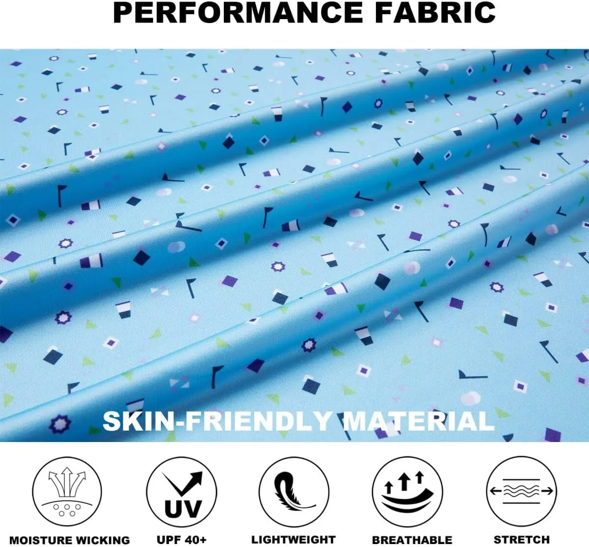 Golf Shirts for Men Dry Fit Performance Print Short Sleeve Moisture Wicking Golf Polo Shirts