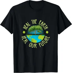 Heal The Earth Climate Change Wildlife Conservation T-Shirt