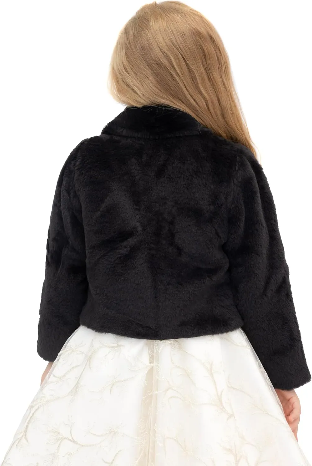 Lilax Girls Cozy Faux Fur Bolero Jacket Shrug