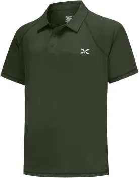 MOHEEN Men's Moisture Wicking Short Sleeve Polo Shirts UPF 50  Lightweight Performance Golf Shirts M-6XL