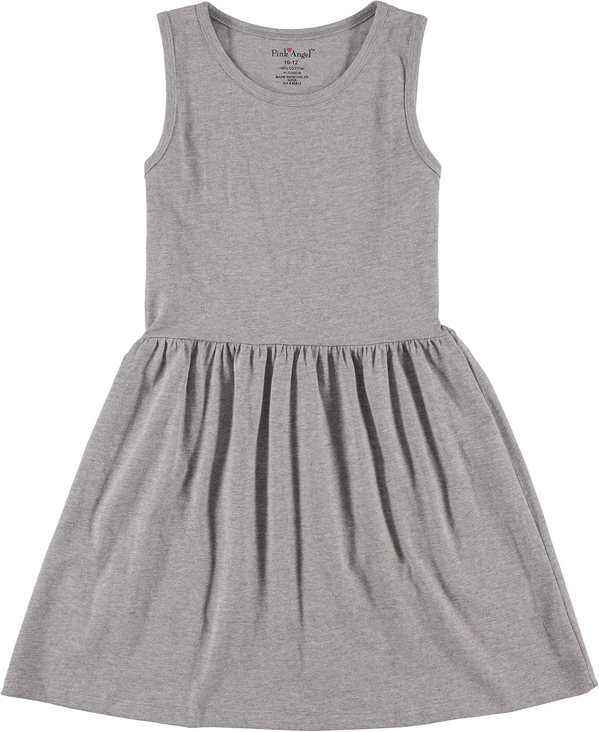 Pink Angel 3-Pack Girls' Dresses, Kids Casual Fit and Flare Sleeveless Summer Dress & School Outfit, 100% Cotton