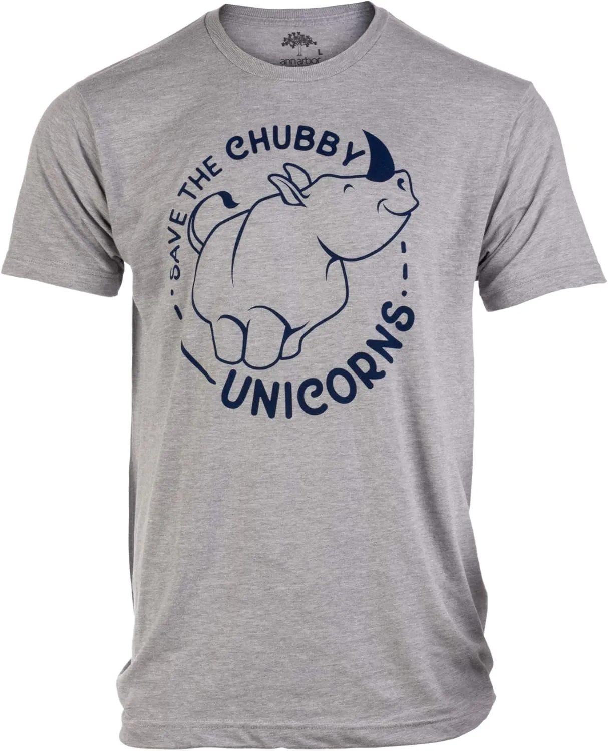 Save The Chubby Unicorns | Funny Phrase Rhino Saying Sarcastic Dad Joke T-Shirt for Men
