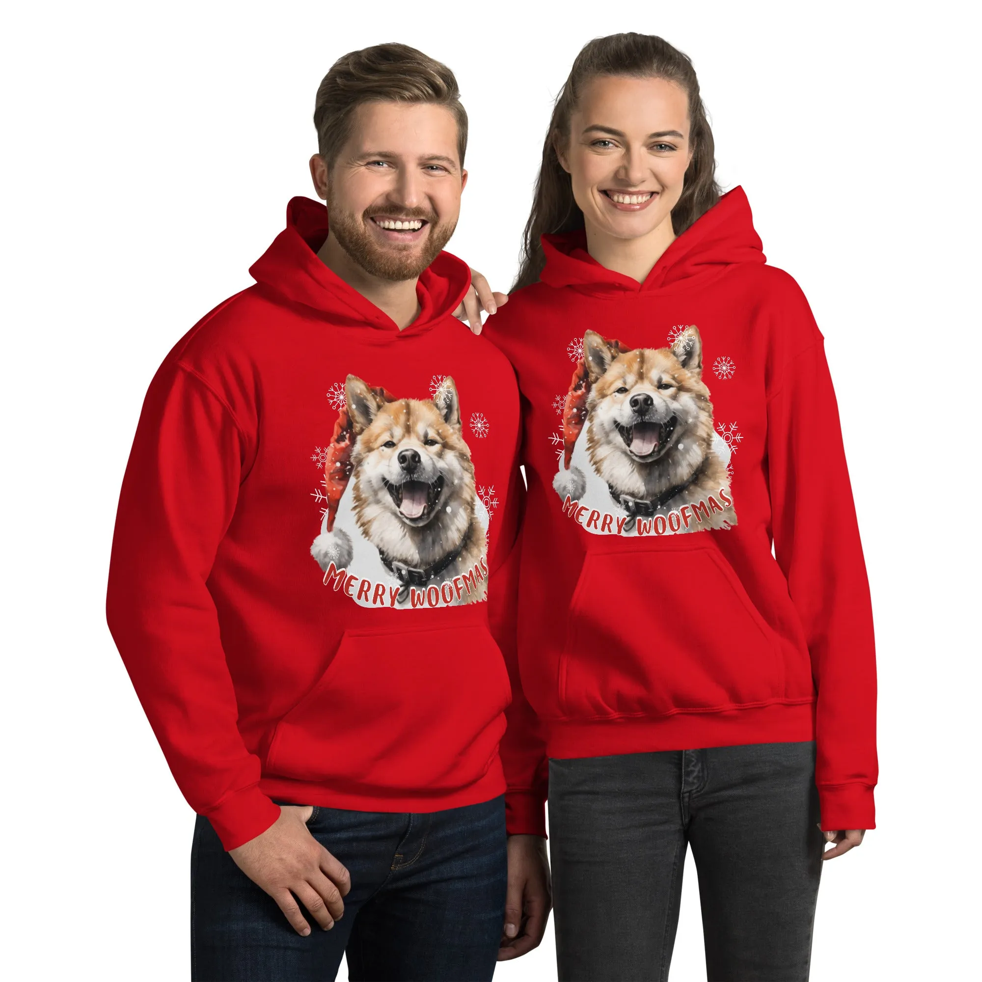 Unisex Hoodie Akita - Merry Woofmas