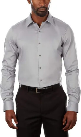 Van Heusen Men's Slim Fit Flex Collar Stretch Solid Dress Shirt - Amazon Exclusive