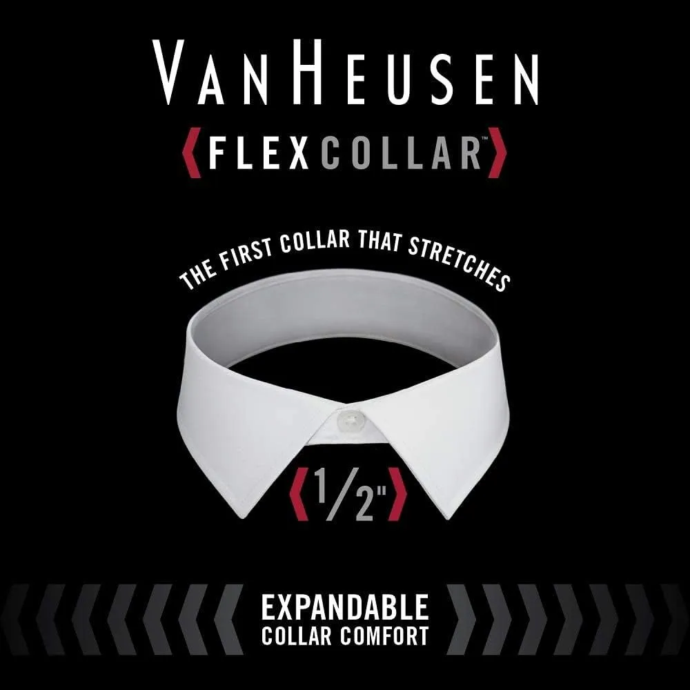 Van Heusen Men's Slim Fit Flex Collar Stretch Solid Dress Shirt - Amazon Exclusive