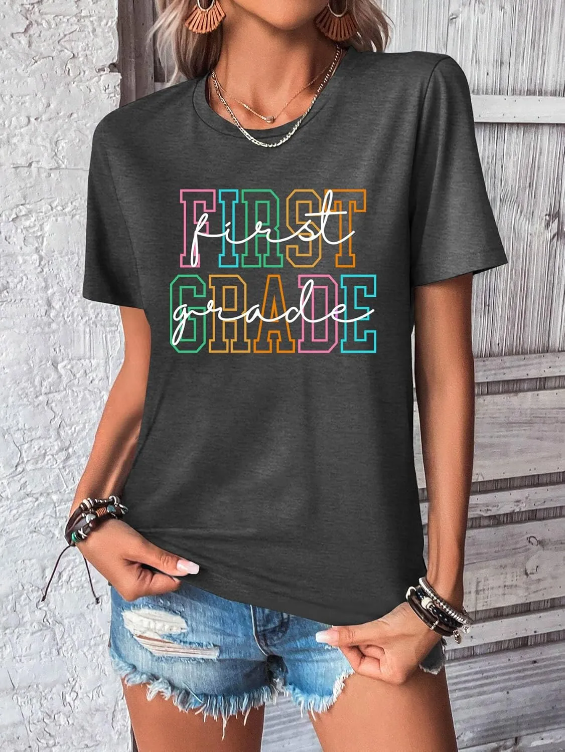 Women Teacher Shirts Kindergarten Graphic Tshirt Preschool Teaching Life Shirt Teach Gift Tee