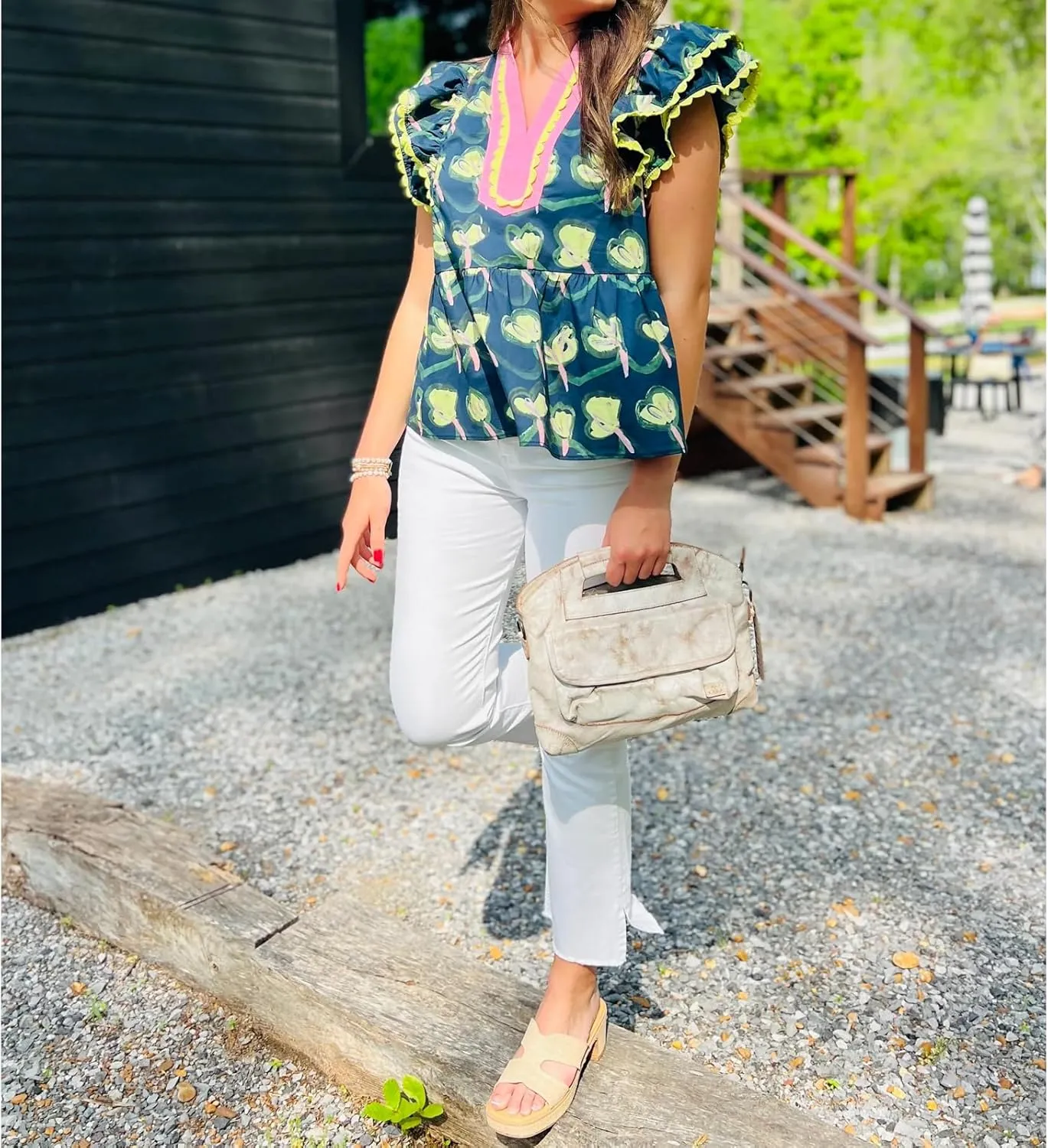 Women Y2k Boho Floral Cap Sleeve Peplum Blouses Front Button Down Ruffle Flowy Crop Top Summer Going Out