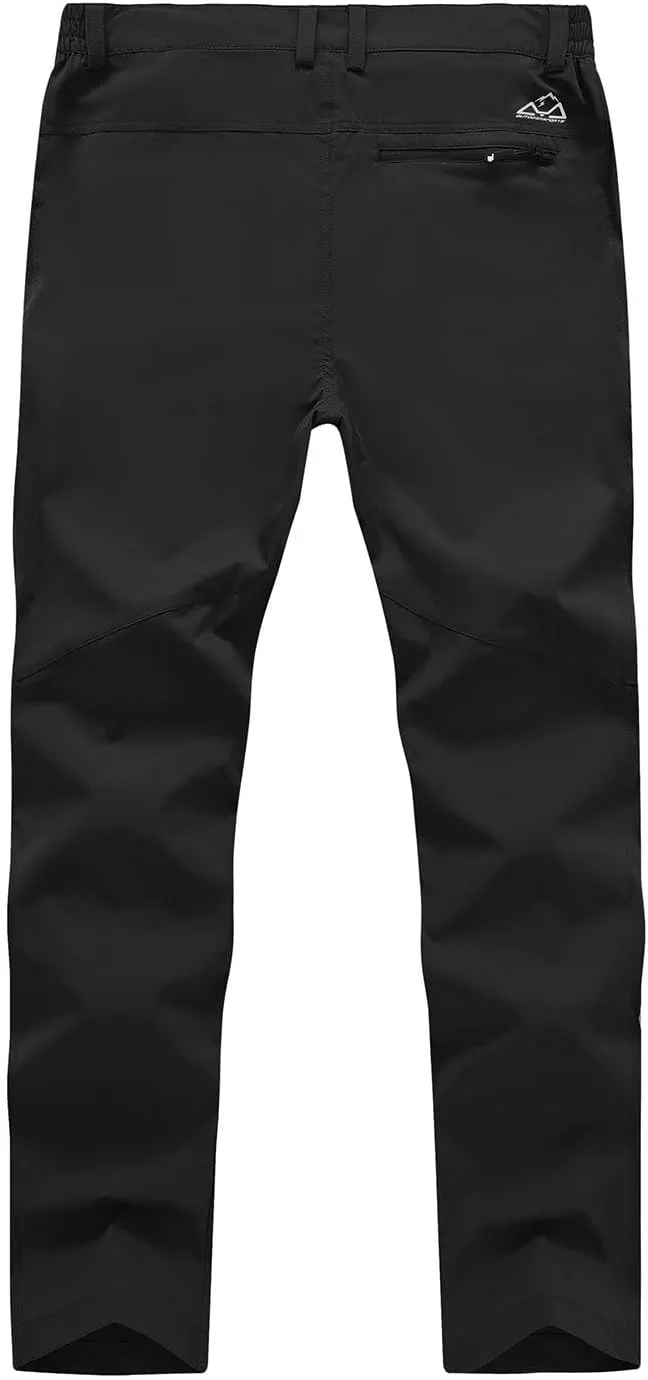YSENTO Men's Cargo Hiking Pants Lightweight 5 Zipper Pockets Stretch Quick Dry Camping Fishing Travel Pants