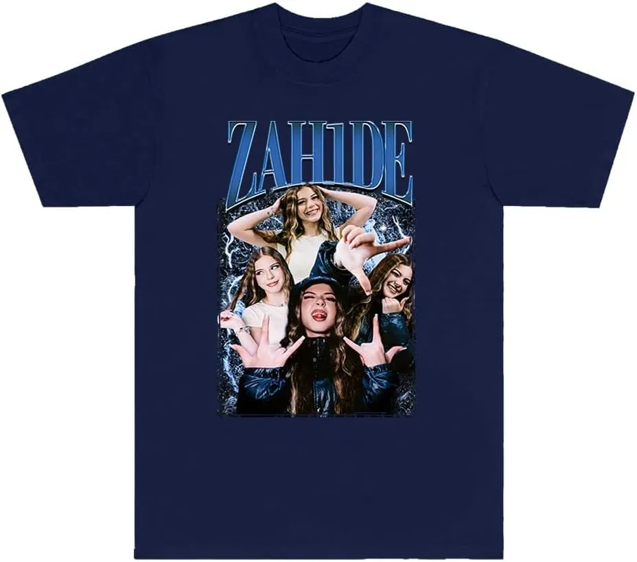 Zahide Vintage 90's Merch T-Shirts Crewneck Top Cosplay Women Men Hiphop Streetwear Short Sleeve Tee